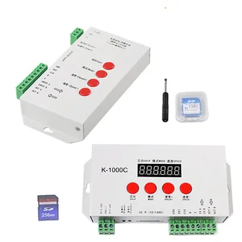 K-1000c full color controller led light strip module running mark programming controller SD card controller
K-1000c full color controller led light strip module running mark programming controller SD card controller