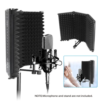 Acoustic Foldable Compact Filter Microphone Isolation Shield Adjustable Tabletop Soundproof With Tripod Stand Easy Install
Acoustic Foldable Compact Filter Microphone Isolation Shield Adjustable Tabletop Soundproof With Tripod Stand Easy Install