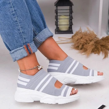 women vulcanize shoes striped thick bottom sports summer spring fish mouth shoes casual comfortable ladies plus size sneakers 
women vulcanize shoes striped thick bottom sports summer spring fish mouth shoes casual comfortable ladies plus size sneakers