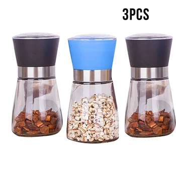 3 Pcs Manual Salt Pepper Mill Grinder Seasoning Muller Kitchen Accessories Cookware Spice Milling Gadget Home Cooking Tools
3 Pcs Manual Salt Pepper Mill Grinder Seasoning Muller Kitchen Accessories Cookware Spice Milling Gadget Home Cooking Tools