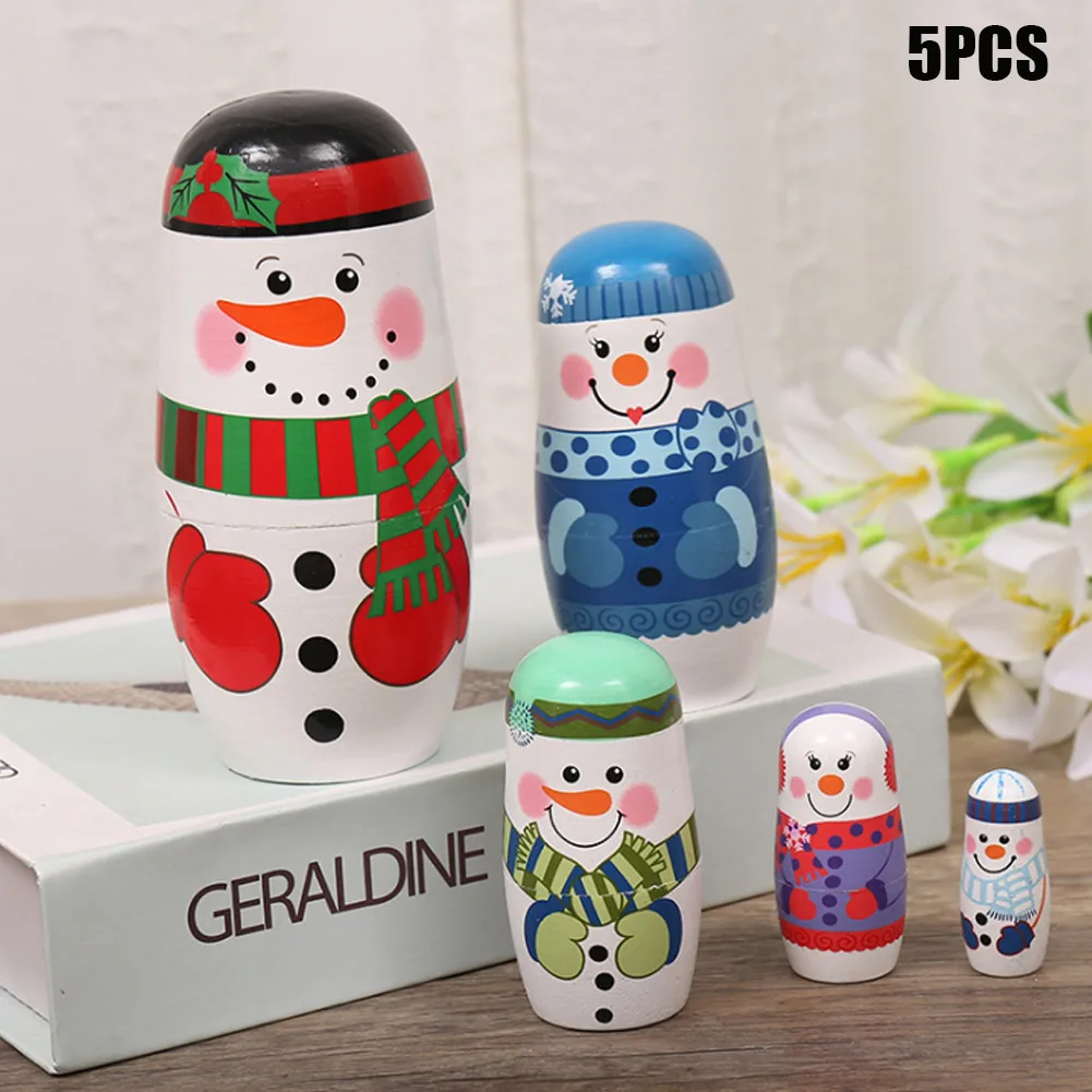 Snowman Wooden Matryoshka Russian Nesting Doll 5 Layers Stacking Toy Craft Decor FJ88
Snowman Wooden Matryoshka Russian Nesting Doll 5 Layers Stacking Toy Craft Decor FJ88
