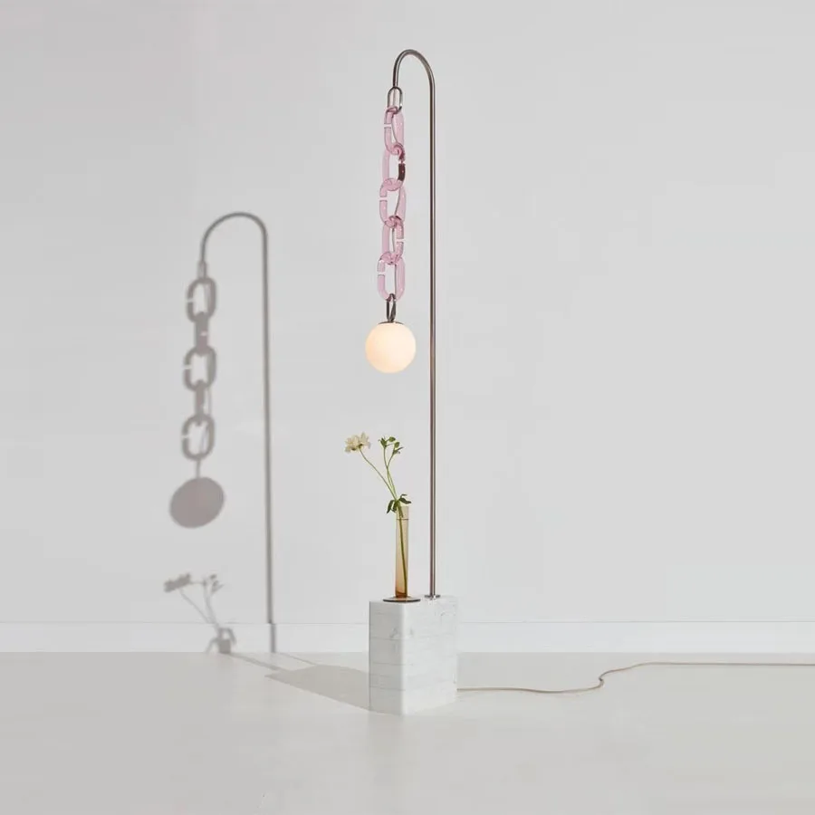 Modern Minimalist Metal Living Room Coffee Table Hanging Chain Floor Lamp Nordic Fashion Bedroom Bedside Study Designer | Лампы и