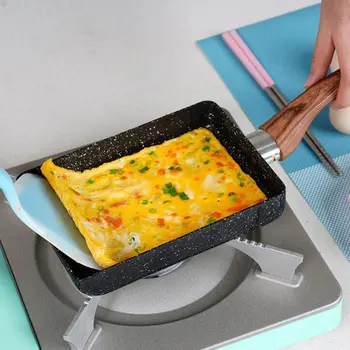 Frying Pan Tamagoyaki Omelette Black Non-stick Pan Fry Egg Pan Pancake Kitchen Pot Only Use for Gas Cooker 
Frying Pan Tamagoyaki Omelette Black Non-stick Pan Fry Egg Pan Pancake Kitchen Pot Only Use for Gas Cooker