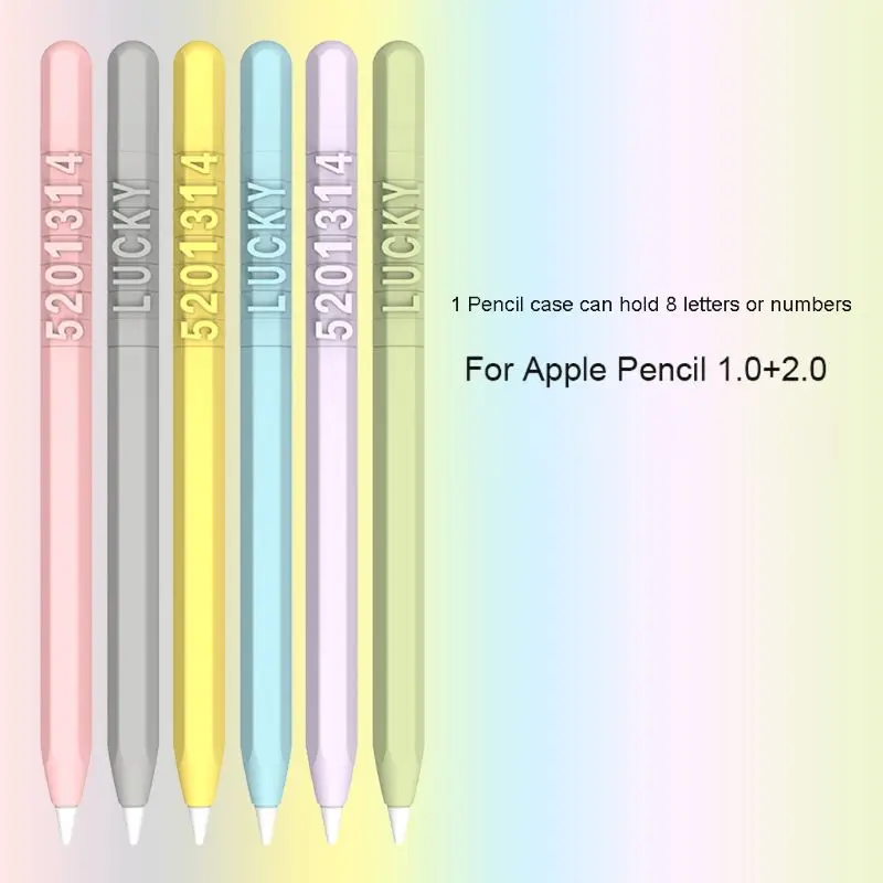 DIY 0 to 9 Number and A Z Letter Combination Silicone Protective Case Cover Sleeve Skin for a-pple Pencil 1st 2nd | Компьютеры и офис