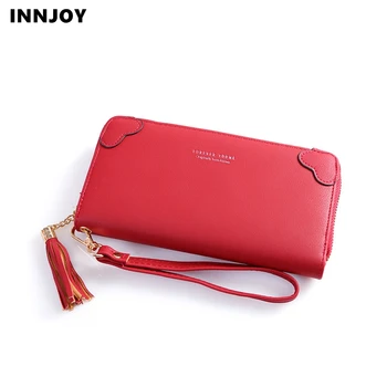 Luxury Brand Leather Wallets Women Long Zipper Coin Purses Tassel Design Clutch Wallet Female Money Credit Card Holder 
Luxury Brand Leather Wallets Women Long Zipper Coin Purses Tassel Design Clutch Wallet Female Money Credit Card Holder