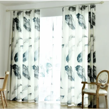European Style Feather Curtains Simple Shading Curtains For Livingroom Bedroom Breathable Vertical Fabric Window Screening
European Style Feather Curtains Simple Shading Curtains For Livingroom Bedroom Breathable Vertical Fabric Window Screening