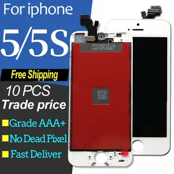 10pcs/lot Quality AAA For iPhone 5 5S LCD Display Touch Screen Replacement Full Digitizer Assembly Black/ White
10pcs/lot Quality AAA For iPhone 5 5S LCD Display Touch Screen Replacement Full Digitizer Assembly Black/ White