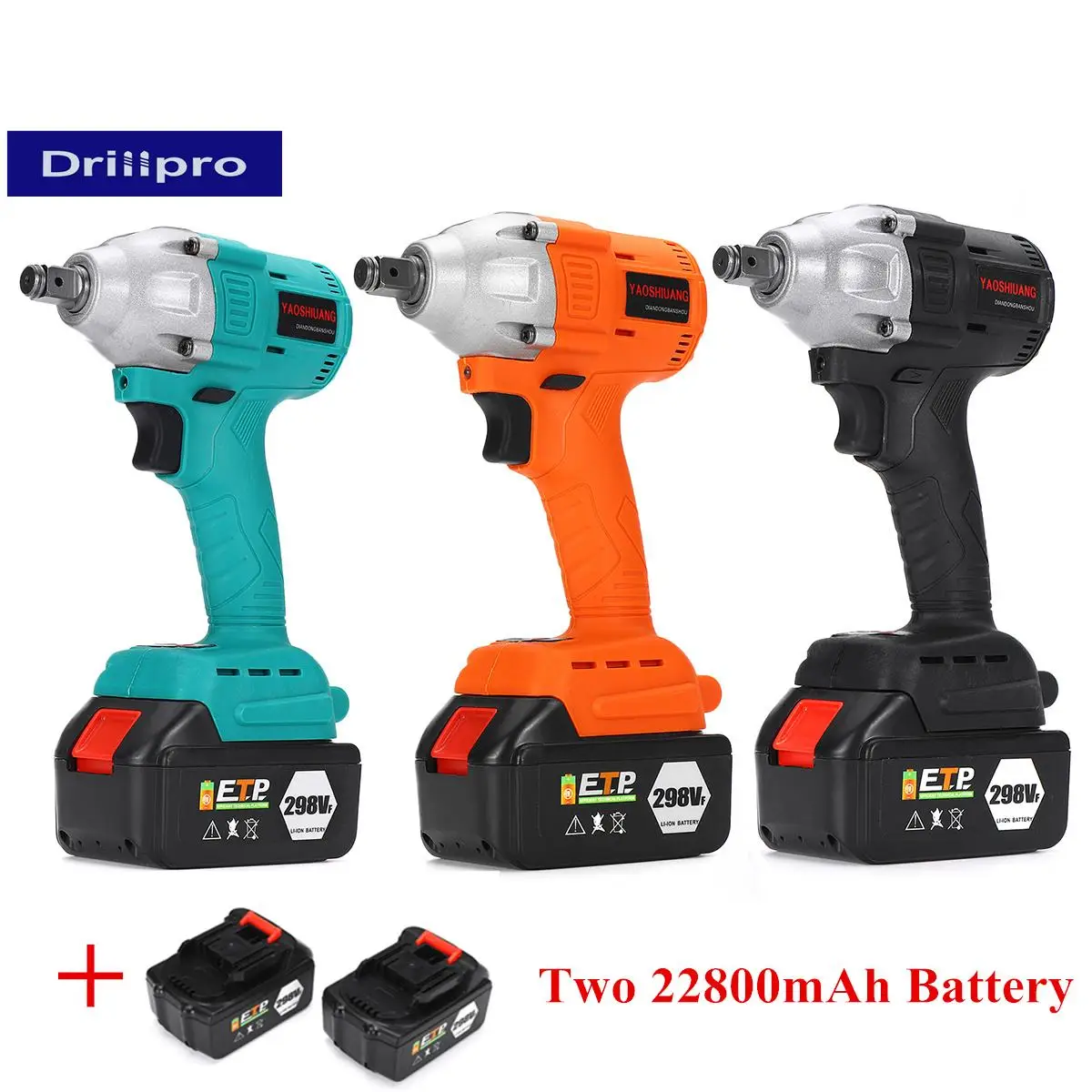 DOERSUPP 298VF Electric Wrenches 650NM 22800mAh Impact Wrench Brushless Cordless +2 Battery Power Tool | Инструменты