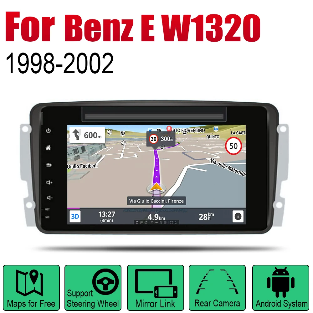 Автомобильный DVD плеер с GPS навигацией для Mercedes Benz E W1320 1998 ~ 2002 NTG мультимедийная