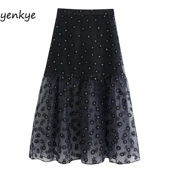 Sexy Semi-sheer Organza Skirt Women Vintage Print High Waist Long Skirt BBWM9917
Sexy Semi-sheer Organza Skirt Women Vintage Print High Waist Long Skirt BBWM9917