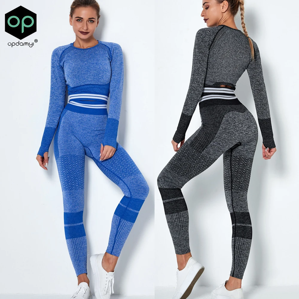 Women 2 Piece Dry Fit Tight Long Sleeve Crop top+Leggings Workout Gym Suit Fitness Sets Seamless Rib Yoga Set Sport Outfits
Women 2 Piece Dry Fit Tight Long Sleeve Crop top+Leggings Workout Gym Suit Fitness Sets Seamless Rib Yoga Set Sport Outfits