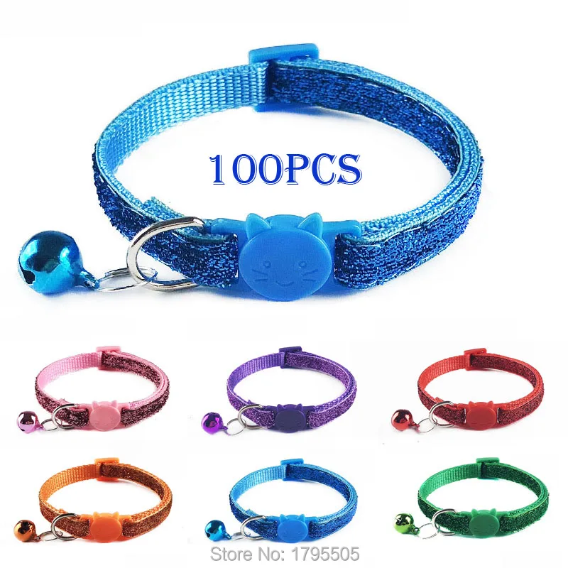 100pcs Soft Colorful Pet Dog Collar with bell for Small Dogs cat Neck Strap Adjustable Safe Puppy Cats Leash harness bling new
100pcs Soft Colorful Pet Dog Collar with bell for Small Dogs cat Neck Strap Adjustable Safe Puppy Cats Leash harness bling new