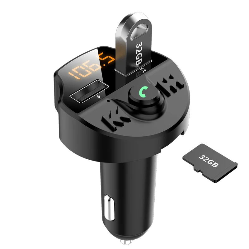 KORSEED Car FM Transmitter, Bluetooth 5.0, Mp3 Player, Battery Voltage Adapter, TF Card, Hands Free, Dual USB Smart Chip
KORSEED Car FM Transmitter, Bluetooth 5.0, Mp3 Player, Battery Voltage Adapter, TF Card, Hands Free, Dual USB Smart Chip