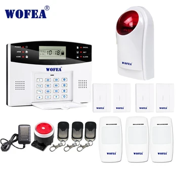 Wofea IOS Android APP Control Wireless Home Security GSM Alarm System with wireless flash siren set SMS and auto dial
Wofea IOS Android APP Control Wireless Home Security GSM Alarm System with wireless flash siren set SMS and auto dial