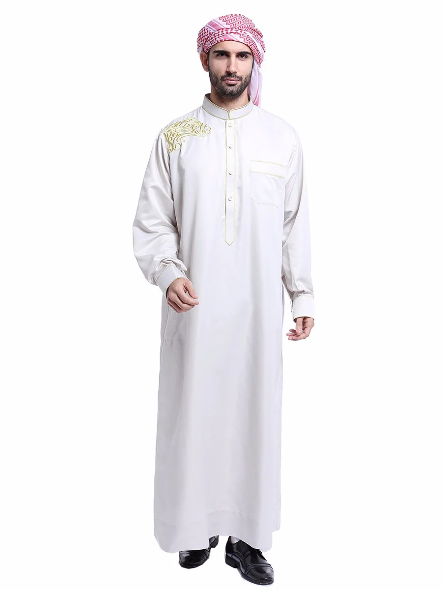 Muslim Clothing Arab Clothing Men Islam Muslim Dress Multicolor Button