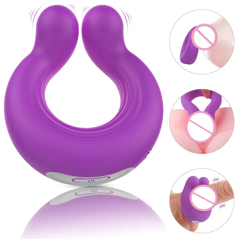 

Couple Sharing Double-headed Vibration Lock Fine Ring Couples Share Delay Penis Front Clitoral Stimulation Silicone Fine Ring