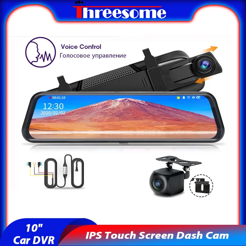 10" Car DVR Dash Cam 1080P IPS Touch Screen HD Stream Media Voice Control Dual Lens Camera Recorder Rearview Mirror Rear Camera
10" Car DVR Dash Cam 1080P IPS Touch Screen HD Stream Media Voice Control Dual Lens Camera Recorder Rearview Mirror Rear Camera