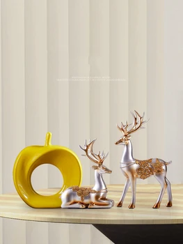 European Resin Lucky Deer Ornaments Crafts Home Livingroom Table Statue Figurines Porch TV Cabinet Decoration Art Wedding Gifts
European Resin Lucky Deer Ornaments Crafts Home Livingroom Table Statue Figurines Porch TV Cabinet Decoration Art Wedding Gifts