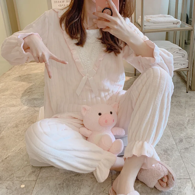 Women Pajama Sets 2019 Autumn Winter Women Sleepwear Set Long Sleeve Print Cotton Womens Pajamas Set Cute Girl Gift Pijama Mujer
Women Pajama Sets 2019 Autumn Winter Women Sleepwear Set Long Sleeve Print Cotton Womens Pajamas Set Cute Girl Gift Pijama Mujer