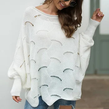 Autumn New Women Sweater Casual Loose O-Neck Knitted Jumpers 2019 Long Batwing Sleeve Crocheted Pullovers Streetwear Winter
Autumn New Women Sweater Casual Loose O-Neck Knitted Jumpers 2019 Long Batwing Sleeve Crocheted Pullovers Streetwear Winter