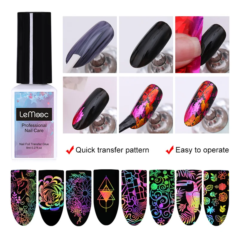 LEMOOC 8ml Nail Foil Adhesive Glue + Starry Sky Sticker Set Transfer Glue Nail Glue UV Gel Polish DIY Manicure
LEMOOC 8ml Nail Foil Adhesive Glue + Starry Sky Sticker Set Transfer Glue Nail Glue UV Gel Polish DIY Manicure