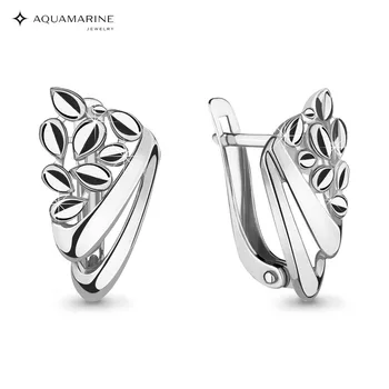 AQUAMARINE earrings without stones, silver 925
AQUAMARINE earrings without stones, silver 925