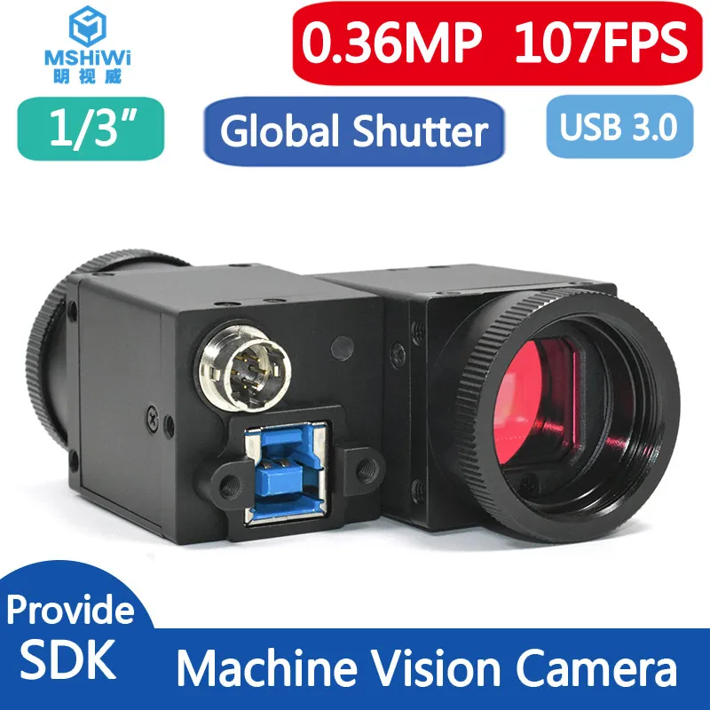 

USB 3.0 1/3" CMOS Color 0.36MP 752*480@107FPS Global Shutter Industrial Camera for Automated Optical Vision Inspection Camera