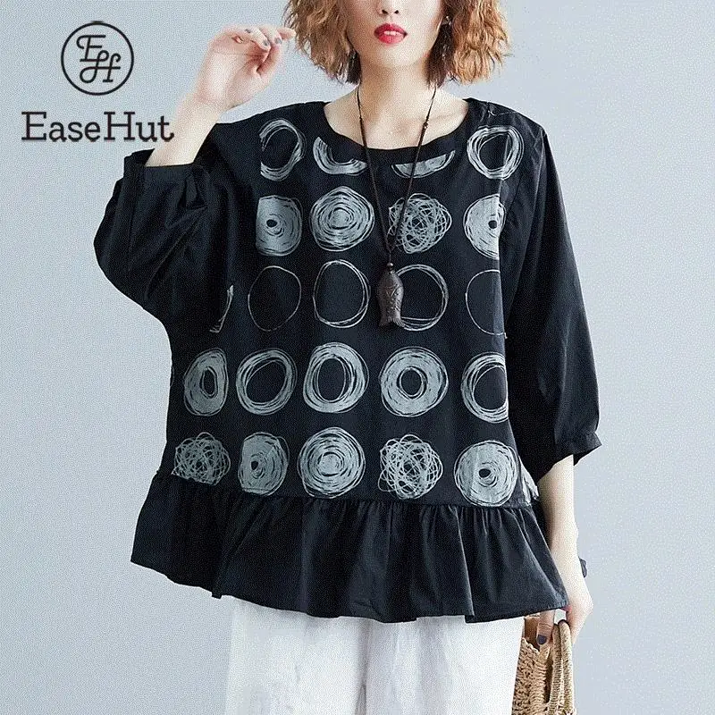 EaseHut Black Basic Women Tops and Blouses 2019 New Arrival Geometry Print O-neck 3/4 Sleeve Loose Casual Summer Autumn Shirts
EaseHut Black Basic Women Tops and Blouses 2019 New Arrival Geometry Print O-neck 3/4 Sleeve Loose Casual Summer Autumn Shirts