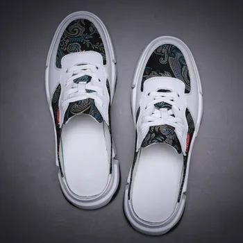 Mixed Totem Personality Ethnic Colors Men Casual Half Shoes Lace Up Slip On Round Toe Platform Sandals Summer Male Outdoor Wear 
Mixed Totem Personality Ethnic Colors Men Casual Half Shoes Lace Up Slip On Round Toe Platform Sandals Summer Male Outdoor Wear