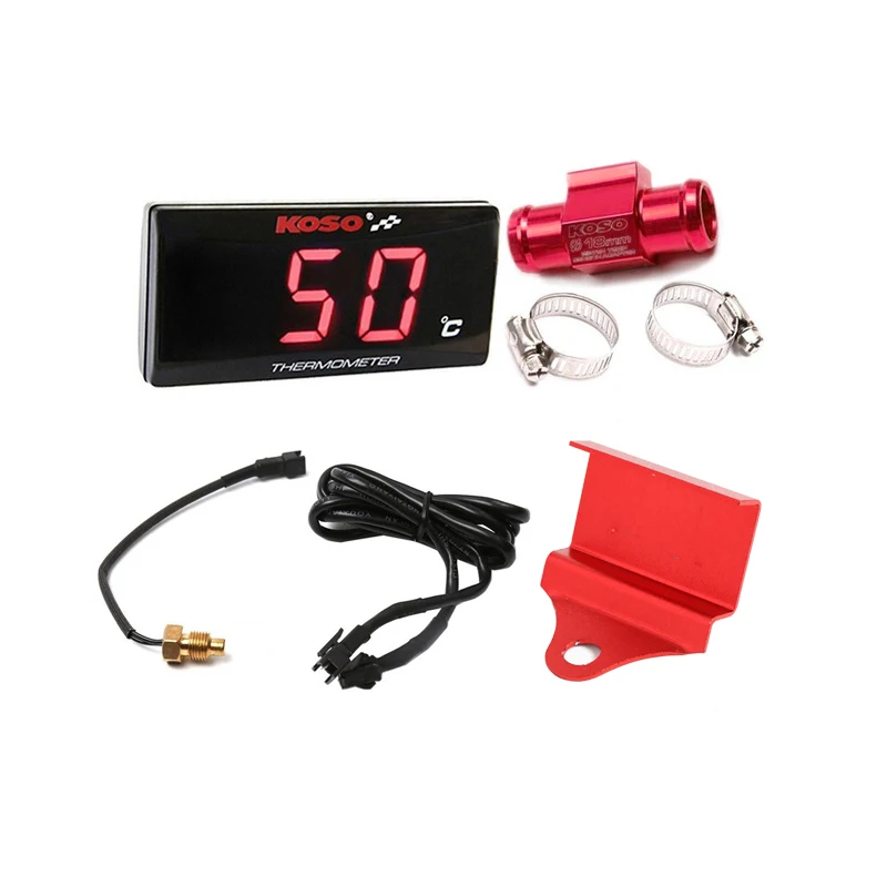 SMOK Universal Motorcycle Thermometer Water Temperature Digital Display Instrument Red Sensor Adapter Bracket KOSO
SMOK Universal Motorcycle Thermometer Water Temperature Digital Display Instrument Red Sensor Adapter Bracket KOSO
