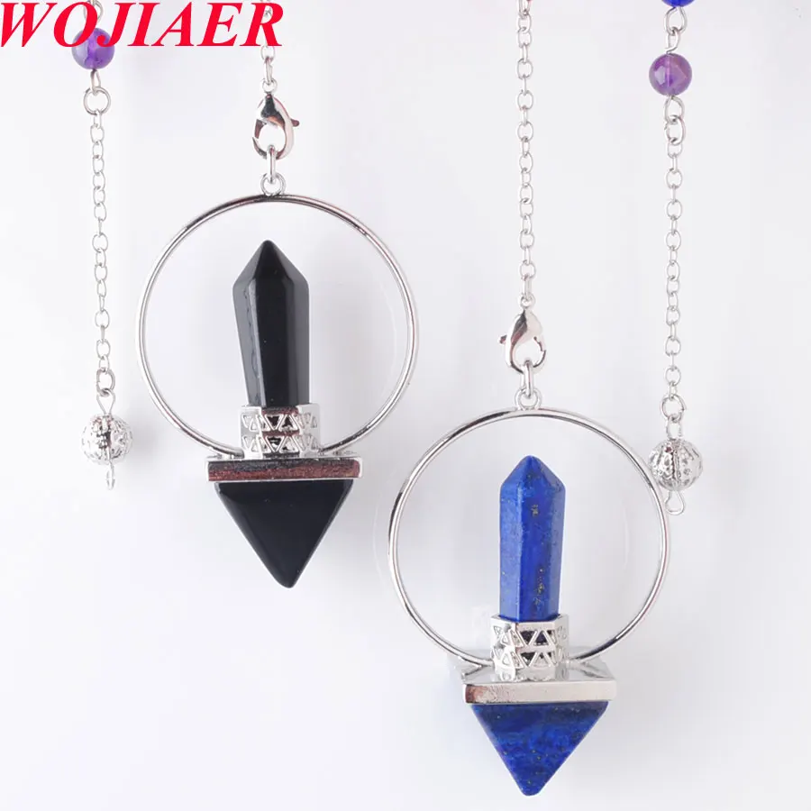 WOJIAER Reiki Healing 7 Chakra Natural Stone Pendulum for Dowsing Hexagonal Prism Pyramid Pendants PBN817
WOJIAER Reiki Healing 7 Chakra Natural Stone Pendulum for Dowsing Hexagonal Prism Pyramid Pendants PBN817