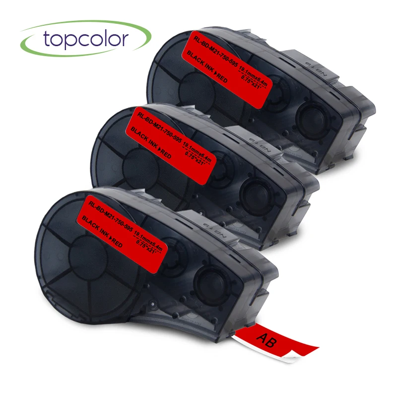 Topcolor Red Label Tapes M21-750-595 19.1mm Fit for Brady LABPAL BMP21 Printer Ribbon Vinyl Indoor Outdoor Label Maker 6.4m Long
Topcolor Red Label Tapes M21-750-595 19.1mm Fit for Brady LABPAL BMP21 Printer Ribbon Vinyl Indoor Outdoor Label Maker 6.4m Long