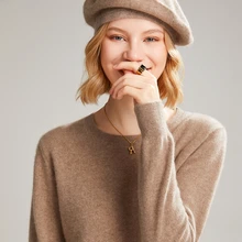 2021 Fall/Winter Women's Sweater 100% Pure Cashmere Sweater Solid Color Round Neck Sweater Soft Warm Knitted Top
2021 Fall/Winter Women's Sweater 100% Pure Cashmere Sweater Solid Color Round Neck Sweater Soft Warm Knitted Top
