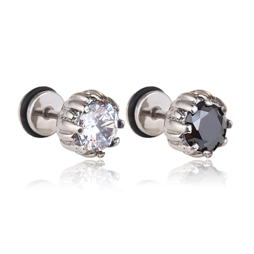 Retro Small Black /Clear CZ Stud Earrings For Men Women Punk Stainless Steel Earrings Unisex Party Jewelry DropShipping
Retro Small Black /Clear CZ Stud Earrings For Men Women Punk Stainless Steel Earrings Unisex Party Jewelry DropShipping