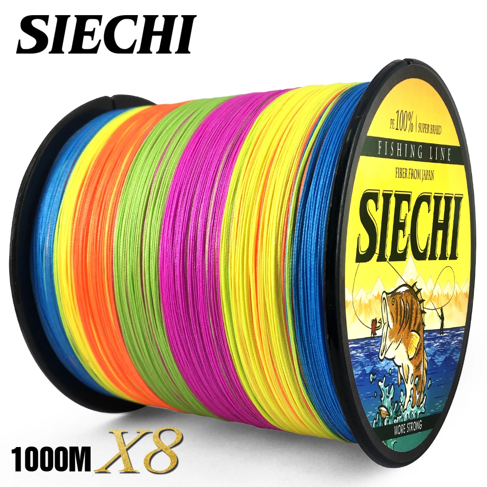 SIECHI 8 Strand Japan Super Strong PE Braided Fishing Line Multifilament Fishing Line 1000m Braid Thread 8 Braid 20LB -88LB
SIECHI 8 Strand Japan Super Strong PE Braided Fishing Line Multifilament Fishing Line 1000m Braid Thread 8 Braid 20LB -88LB