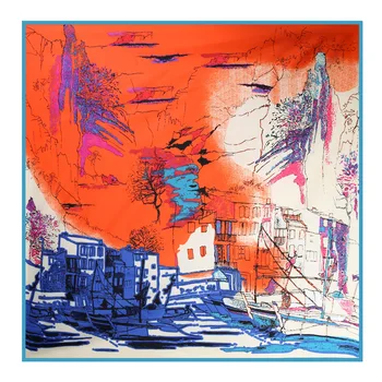 100*100cm TOP Silk superior Ink painting Scarves Women Foulard Square Hijab Scarf Ladies Shawl wrap muffler pareo female hijab
100*100cm TOP Silk superior Ink painting Scarves Women Foulard Square Hijab Scarf Ladies Shawl wrap muffler pareo female hijab