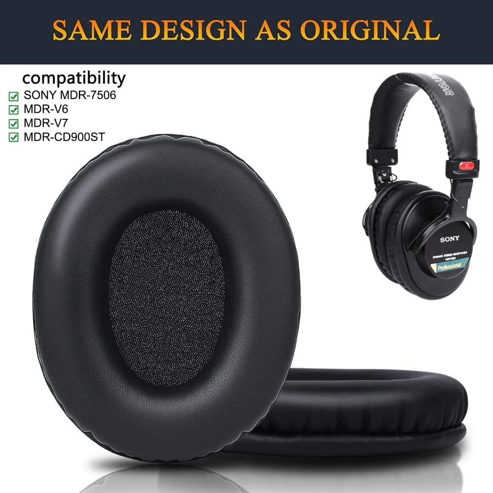 1 Pair Replacement Cushions Ear Pads For Sony MDR-7506 MDR-V6 MDR-V7 MDR-CD900ST MDR 7506 V6 V7 CD900ST Monitor Headphones 1 Pair Replacement Cushions Ear Pads For Sony MDR-7506 MDR-V6 MDR-V7 MDR-CD900ST MDR 7506 V6 V7 CD900ST Monitor Headphones