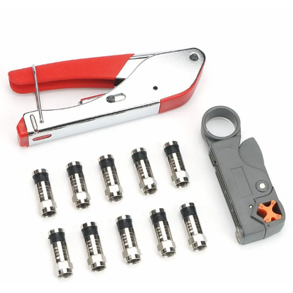 Coaxial Cable Manual Crimping Tool Set Kit Cable Plier Crimper Stripping Crimping Pliers With Compression Connectors
Coaxial Cable Manual Crimping Tool Set Kit Cable Plier Crimper Stripping Crimping Pliers With Compression Connectors