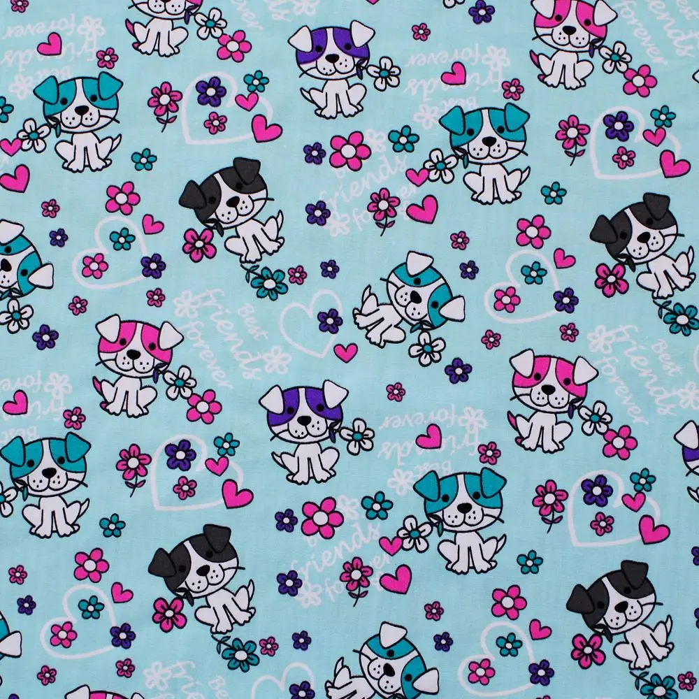 1 yard Cartoon Fabric, lovely dogs, flower and heart (width=140cm)
1 yard Cartoon Fabric, lovely dogs, flower and heart (width=140cm)