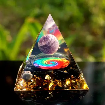 Sphere Orgone Handmade Amethyst Crystal with Obsidian Crystal Pyramid 60MM Natural Stone ORG217 200g 6cm
Sphere Orgone Handmade Amethyst Crystal with Obsidian Crystal Pyramid 60MM Natural Stone ORG217 200g 6cm