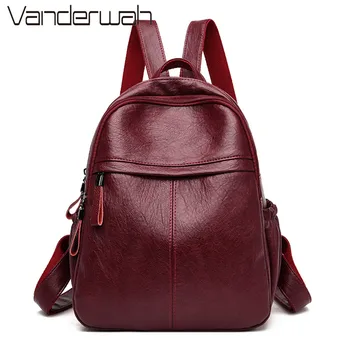 New Women Leather Backpacks High Quality Female Vintage Backpacks For Girls School Bag Travel Bagpack Ladies Sac A Dos Back Pack
New Women Leather Backpacks High Quality Female Vintage Backpacks For Girls School Bag Travel Bagpack Ladies Sac A Dos Back Pack