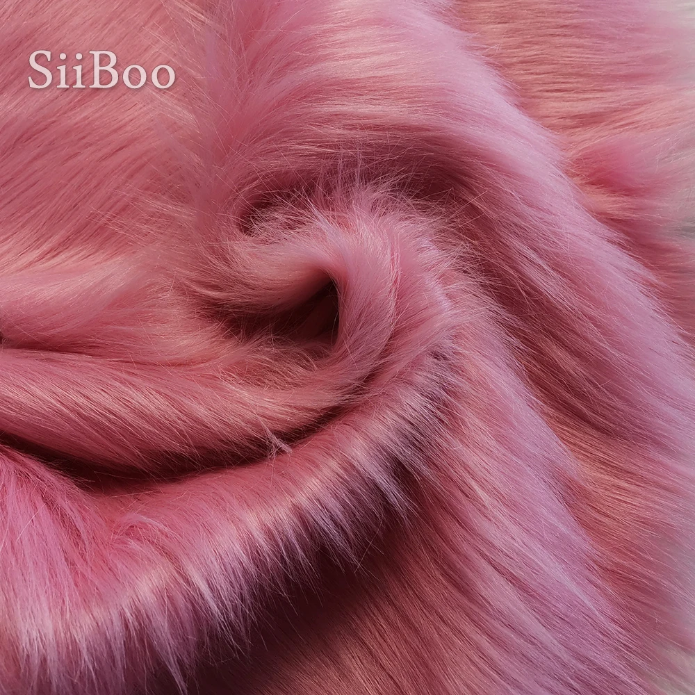 9 см розовая плюшевая ткань из искусственного меха для зимнего пальто жилет