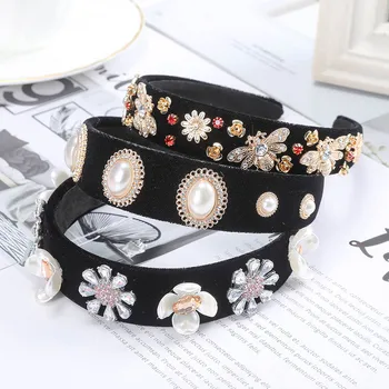 Haimeikang Retro Fashion Bezel Headband For Women Diamond Hairband Headwear Head Hoop Pearl Hair Accessories New Arrival
Haimeikang Retro Fashion Bezel Headband For Women Diamond Hairband Headwear Head Hoop Pearl Hair Accessories New Arrival