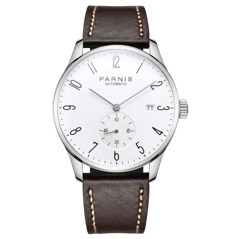 Parnis 41mm Mechanical Watch Men Minimalist Wristwatch Men Luxury Brand Waterproof Calendar Leather Strap Automatic Watch
Parnis 41mm Mechanical Watch Men Minimalist Wristwatch Men Luxury Brand Waterproof Calendar Leather Strap Automatic Watch