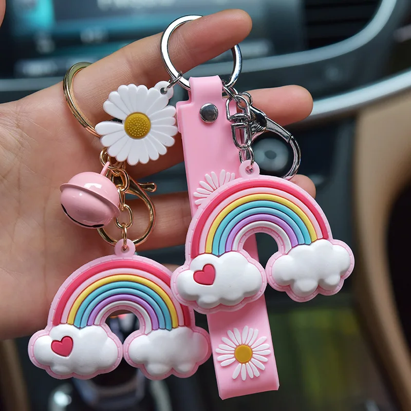 TRJE Cute Creative Soft Rainbow Keychain Student Schoolbag Trendy Keyring Colorful Pendant Key Accessories For Girl Gift
TRJE Cute Creative Soft Rainbow Keychain Student Schoolbag Trendy Keyring Colorful Pendant Key Accessories For Girl Gift
