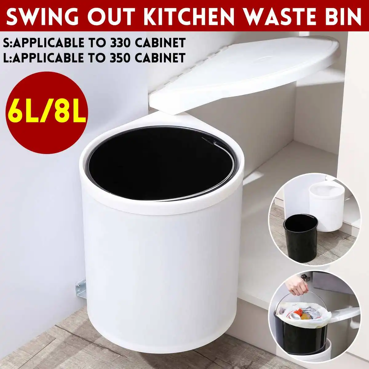 6L/8L Automatic Wall Mounted Kitchen Trash Can Eco-friendly Waste Garbage Bin Swing Out Kitchen Waste Bin
6L/8L Automatic Wall Mounted Kitchen Trash Can Eco-friendly Waste Garbage Bin Swing Out Kitchen Waste Bin