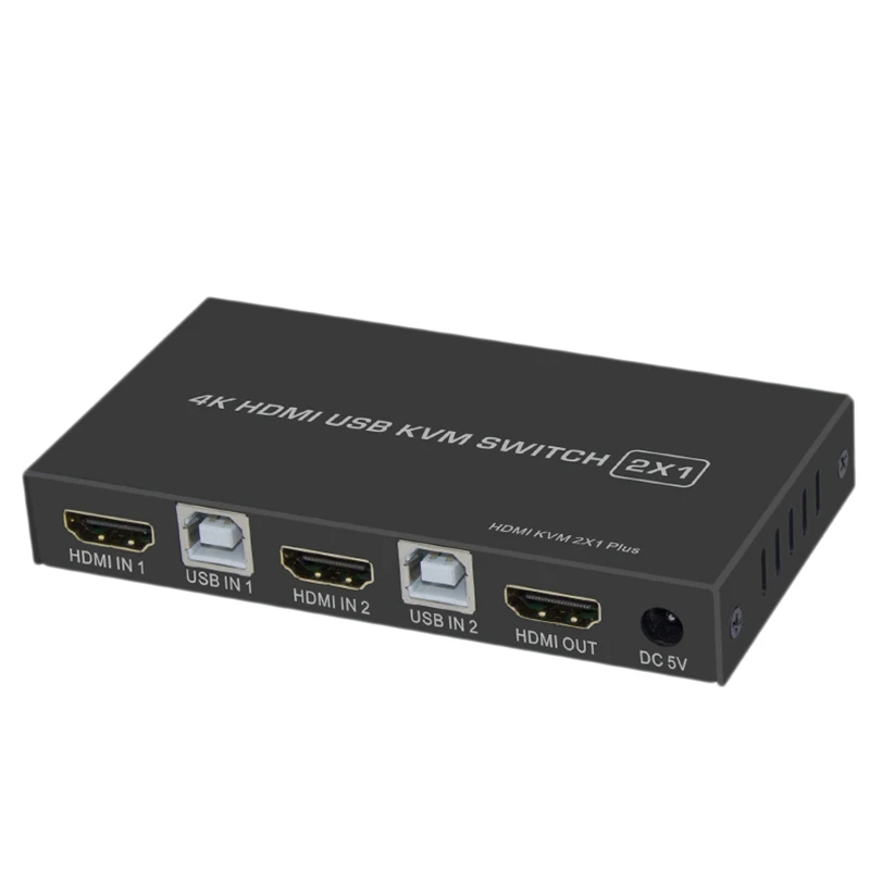 4K HDMI KVM Switch 2In 1Out USB HDMI1.4 KVM Switcher Splitter Support Remote Wake-Up for Keyboard Mouse Printer Monitor
4K HDMI KVM Switch 2In 1Out USB HDMI1.4 KVM Switcher Splitter Support Remote Wake-Up for Keyboard Mouse Printer Monitor