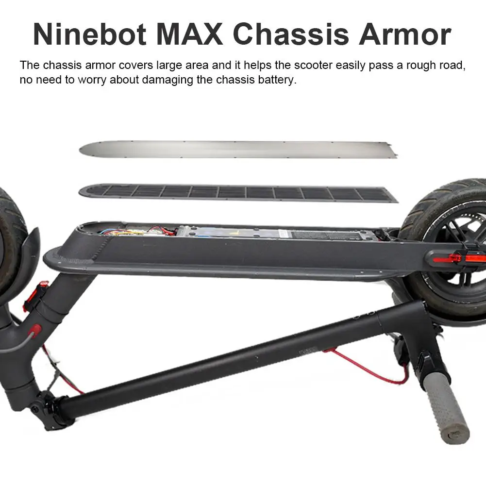 Chassis Armor Stainless Steel Hard Waterproof Battery Protection Cover for Ninebot 9th MaxG30 Scooter
Chassis Armor Stainless Steel Hard Waterproof Battery Protection Cover for Ninebot 9th MaxG30 Scooter