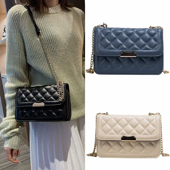 Quilted Multi-pocket Crossbody Bags For Women Chain Women Shoulder Messenger Bag Solid Color Female Handbag Ladies Flap 2020 New 
Quilted Multi-pocket Crossbody Bags For Women Chain Women Shoulder Messenger Bag Solid Color Female Handbag Ladies Flap 2020 New