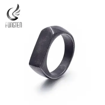 Fongten Vintage Black Ring Signet Simple Square Stainless Steel Rings Men Fashion Jewelry
Fongten Vintage Black Ring Signet Simple Square Stainless Steel Rings Men Fashion Jewelry